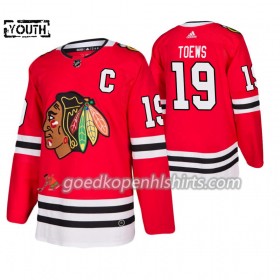 Chicago Blackhawks Jonathan Toews 19 Adidas 2019-2020 Rood Authentic Shirt - Kinderen